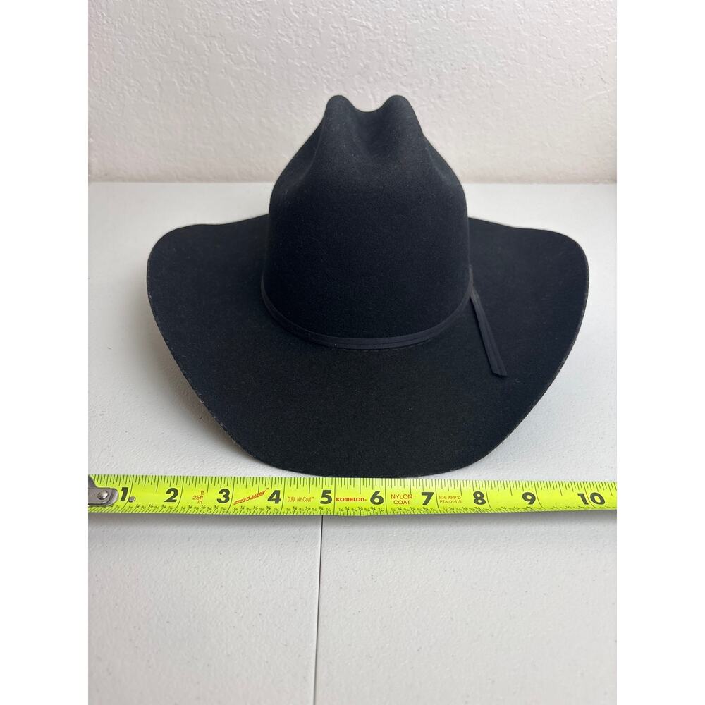 MHT Western Black Felt Cowboy Hat Master Hatters of Texas Wide Brim USA - Picture 8 of 8